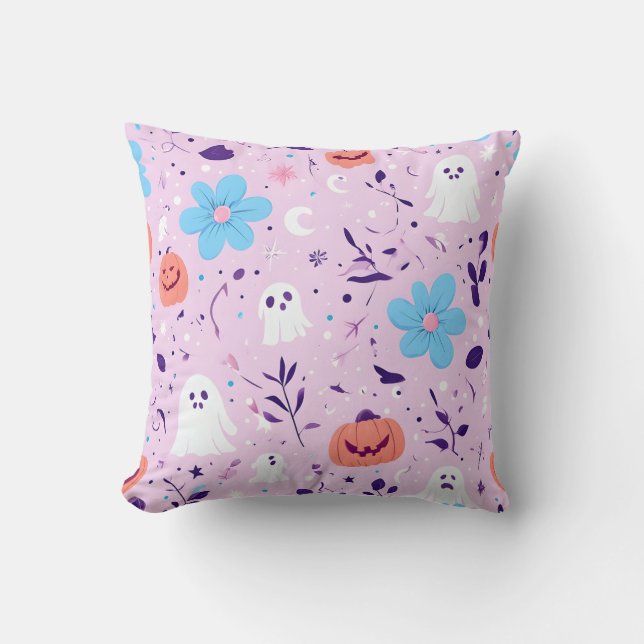 Niedlich Pastell Halloween Ghost Kissen (Vorderseite)