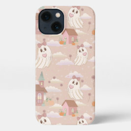 Niedlich Pastell Pink Halloween Ghost iPhone Hülle