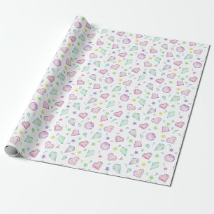 Niedlich Pastell Scattered Diamonds Geschenkpapier