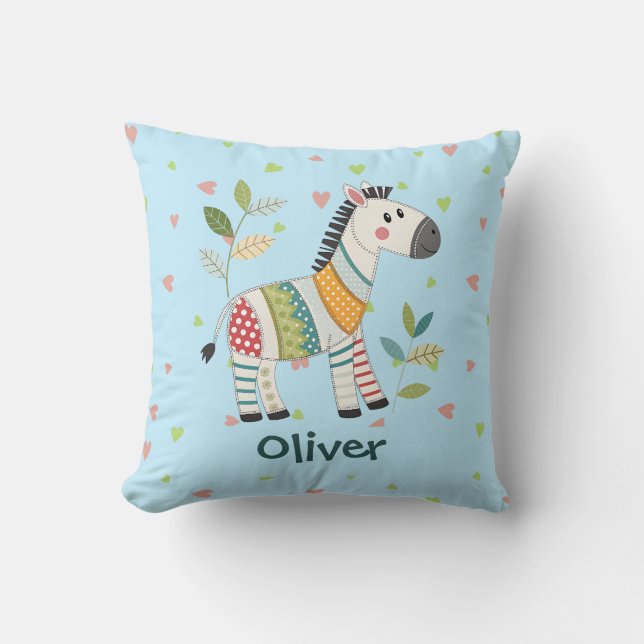 Niedlich Patchwork Zebra Kissen (Vorderseite)