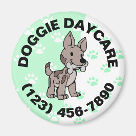 Niedlich Paw Print Doggie Daycare Magnet