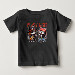 Niedlich Paws 'N Rose Funny Rock Cat Baby Geschenk T-shirt