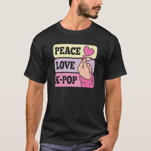 Niedlich Peace Liebe K Pop Music Koreanisch Pastel T-Shirt