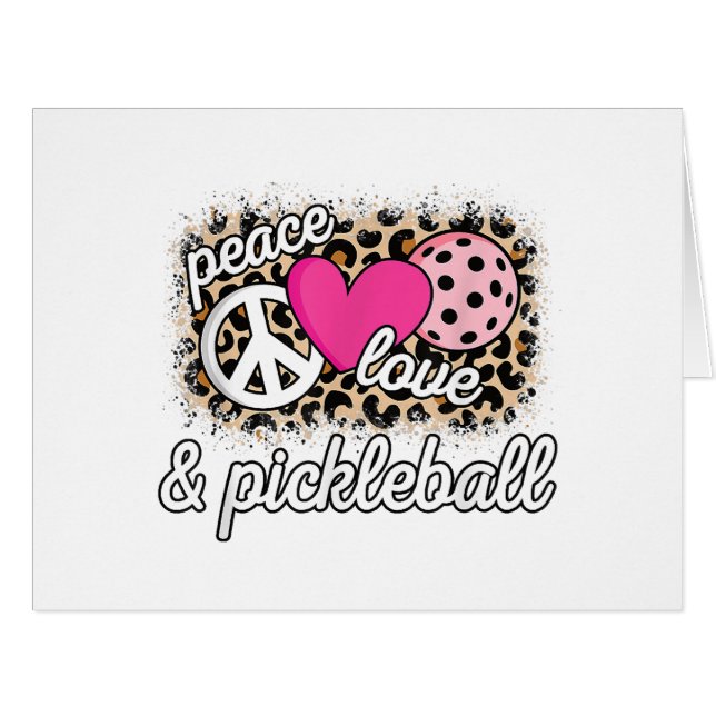 Niedlich Peace Liebe Pickleball Player Funny Pickl (Vorderseite (Horizontal))