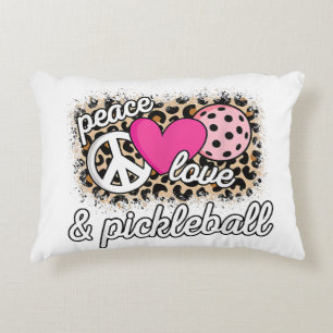 Niedlich Peace Liebe Pickleball Player Funny Pickl Dekokissen