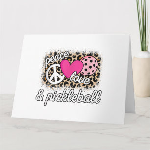 Niedlich Peace Liebe Pickleball Player Funny Pickl Karte