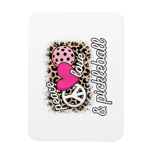 Niedlich Peace Liebe Pickleball Player Funny Pickl Magnet (Vertikal)