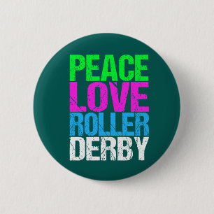 Niedlich Peace Liebe Roller Derby Button