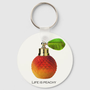 Niedlich Peach Pefrume Schlüsselanhänger "Life is 