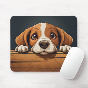 Niedlich Peeking Beagle Hund Mousepad