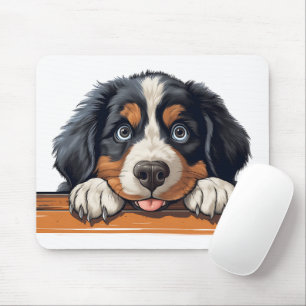 Niedlich Peeking Bernese Mountain Dog Mousepad