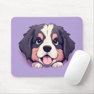 Niedlich Peeking Bernese Mountain Hund Mouse Pad Mousepad
