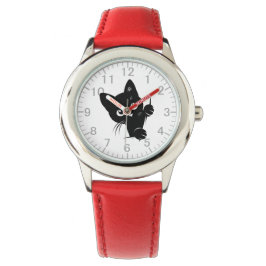 Niedlich Peeking Black Cat Armbanduhr