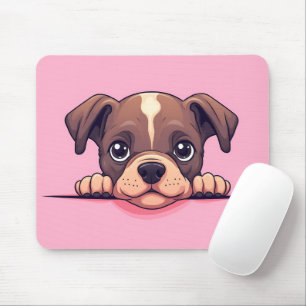 Niedlich Peeking Bull Terrier Dog Mousepad