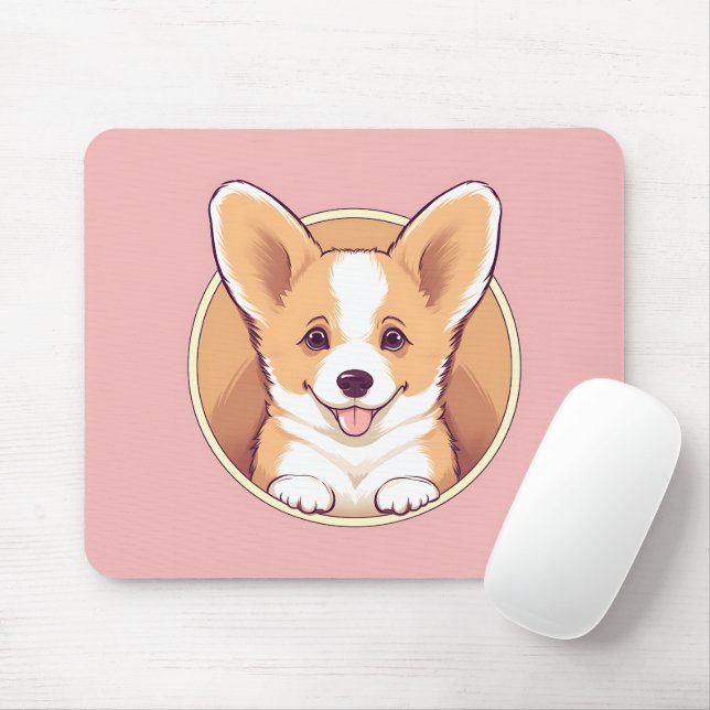 Niedlich Peeking Corgi Dog Mousepad (Mit Mouse)