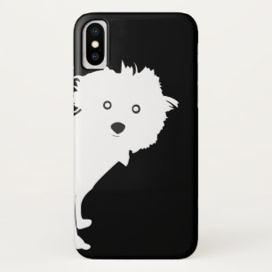 Niedlich Peeking Pup Pup auf Black Case-Mate iPhone Hülle