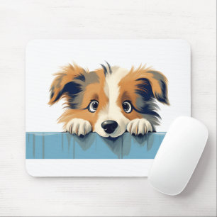 Niedlich Peeking Shetland Sheepdog Mousepad