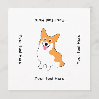 Niedlich Pembroke Welsh Corgi Birthday Party Einladung