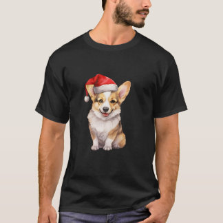 Niedlich Pembroke Welsh Corgi Dog Welpe mit Weihna T-Shirt