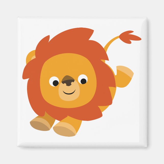 Niedlich Perky Cartoon Lion Magnet (Vorne)