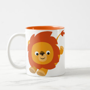 Niedlich Perky Cartoon Lion Tasse