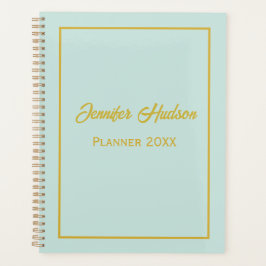 Niedlich Personal Minimalistisch Geyser Blue, Gold Planer