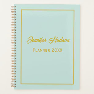 Niedlich Personal Minimalistisch Geyser Blue, Gold Planer