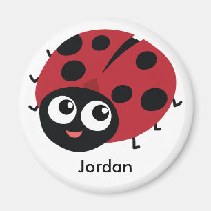 Niedlich personalisierbare rote Ladybug fügen Sie Magnet