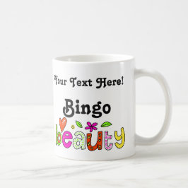 Niedlich personalisieren Moderne Bingo Beauty Girl Kaffeetasse