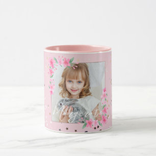 Niedlich Personalisiert ein Foto Rosa Tasse