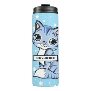 Niedlich Personalisiert Kitten Thermal Tumbler Thermosbecher