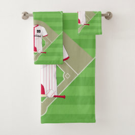 Niedlich Personalisierter Baseball Badhandtuch Set