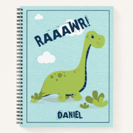 Niedlich Personalisierter Dinosaurier Notizbuch