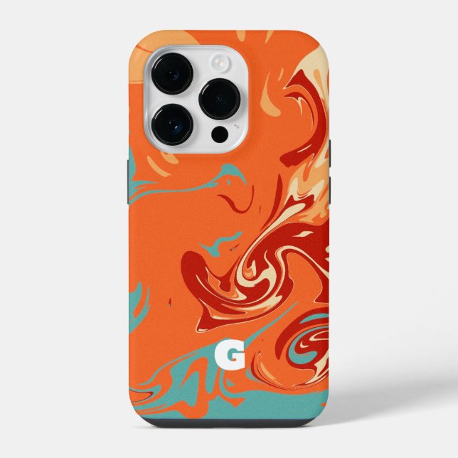 Niedlich Personalize Marbel iPhone 14 Pro Hülle (Rückseite)