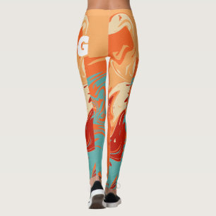 Niedlich Personalize Pastel Marbel Leggings
