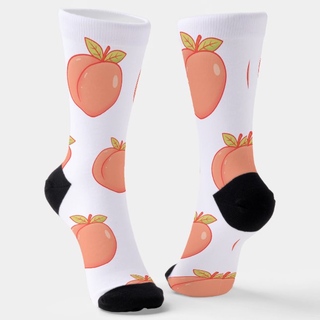 Niedlich Pfirsich Socken (Gewinkelt)