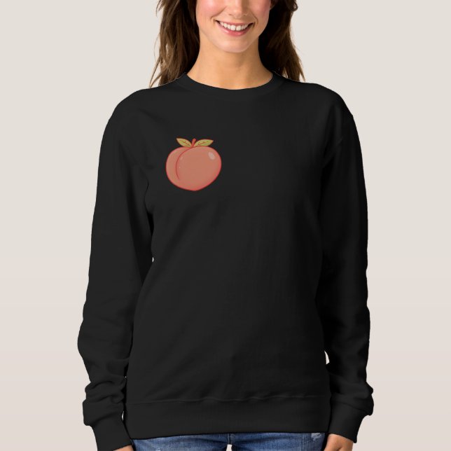 Niedlich Pfirsich Sweatshirt (Vorderseite)