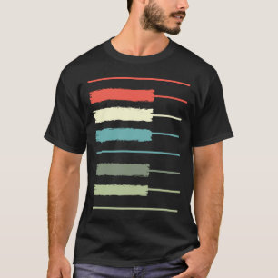 Niedlich Piano Musik Piano Krawatte Keyboard Playe T-Shirt