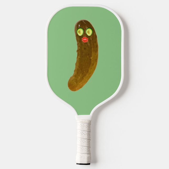 Niedlich Pickle Typ Avocado Eyes Pickleball Paddel Schläger (Rückseite)