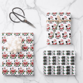 Niedlich Pickleball Weihnachten und Ho Ho Ho Holly Geschenkpapier Set
