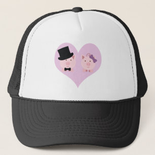 Niedlich Pig Couple Truckerkappe