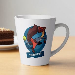 Niedlich Pine Marten Tennis Pro Trick Shock Cartoo Milchtasse