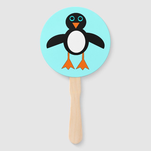 Niedlich Pinguin Fächer (Vorderseite)