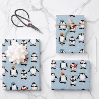 Niedlich Pinguin Geschenkpapier Set
