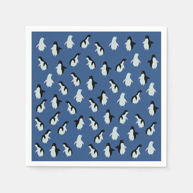 Niedlich Pinguin Paper Napkins Serviette (Vorderseite)