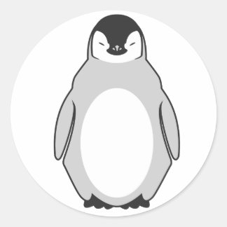 Niedlich Pinguin Runder Aufkleber