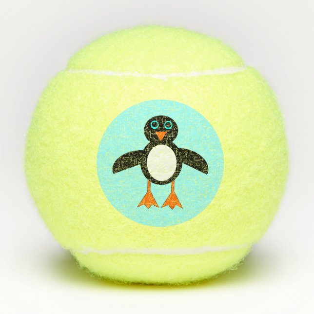 Niedlich Pinguin Tennisbälle (Vorderseite)