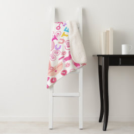 Niedlich Pink Baby Girl Kinderzimmer Muster person Sherpadecke