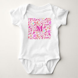 Niedlich Pink Baby Girl Kinderzimmer Muster person Strampler