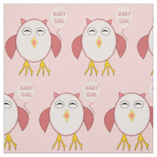 Niedlich Pink Baby Girl Owl Gemustertes Gewebe Stoff